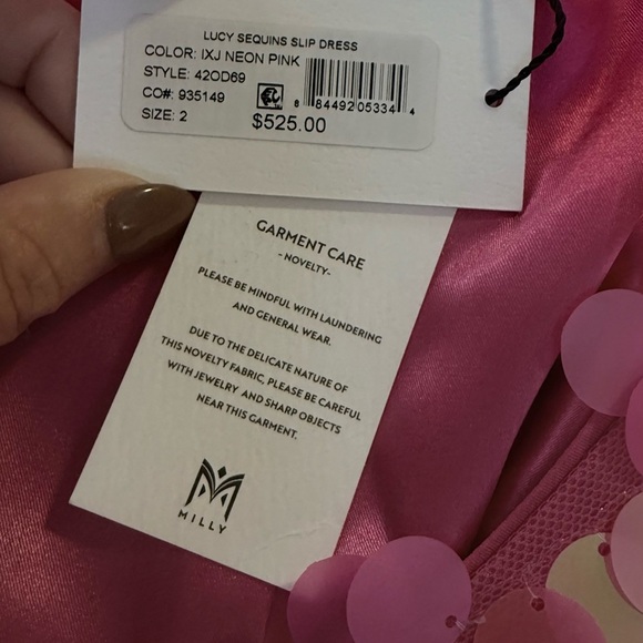 Milly Fuchsia Sequin Dress - Picture 5 of 8